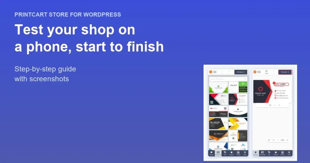 Cover: Test Your WooCommerce Shop on a Phone: Order a Custom Product from Design to Checkout