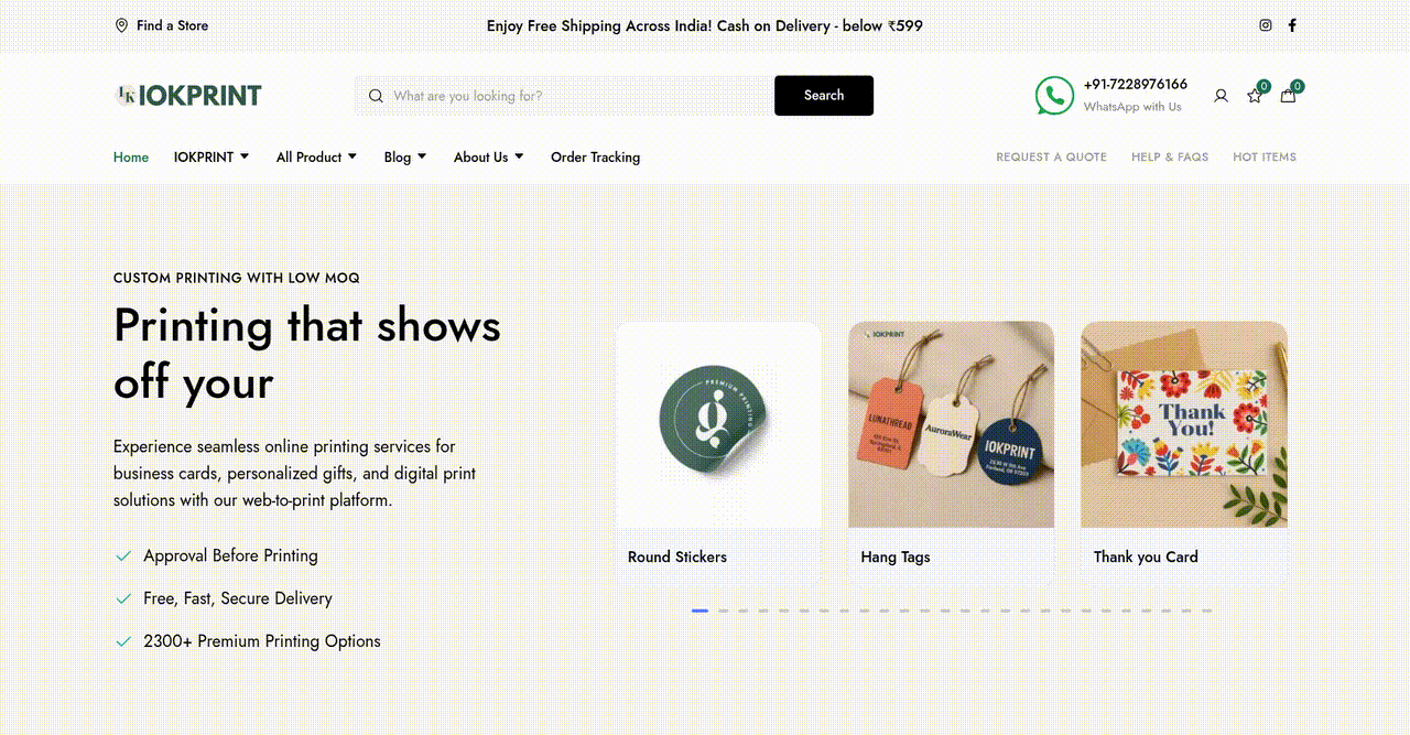 Transforming E-commerce Experience for Custom Print Products and Services - project preview