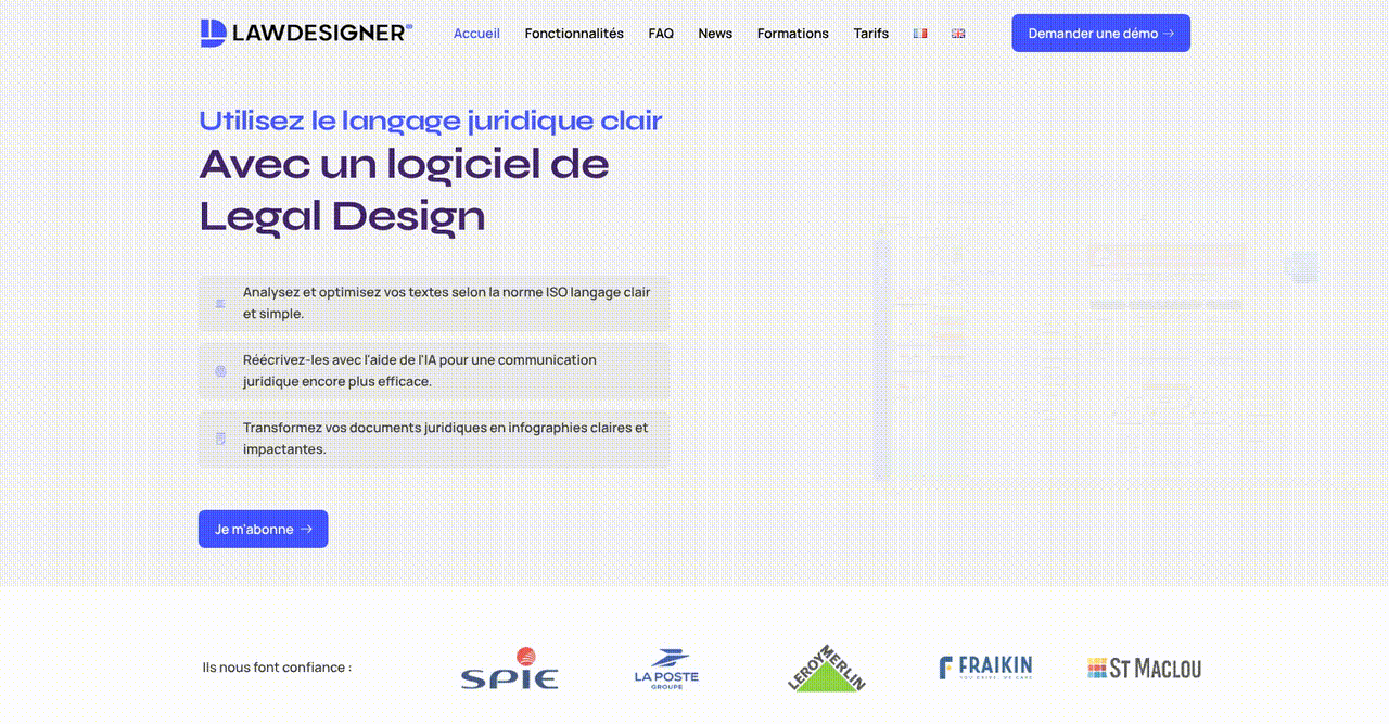 Enhanced SaaS Solution for Legal Document Creation and Analysis in France - project preview