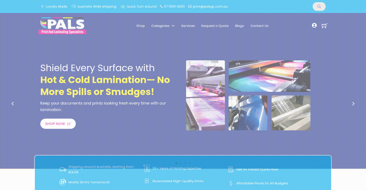 Optimized Online Presence for Premier Print and Laminating Services - project preview