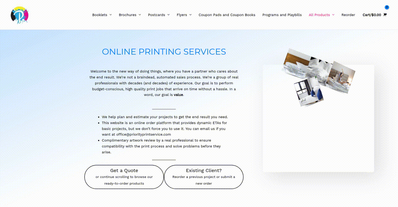 Enhancing the Customer Experience for Print and Design Services - project preview