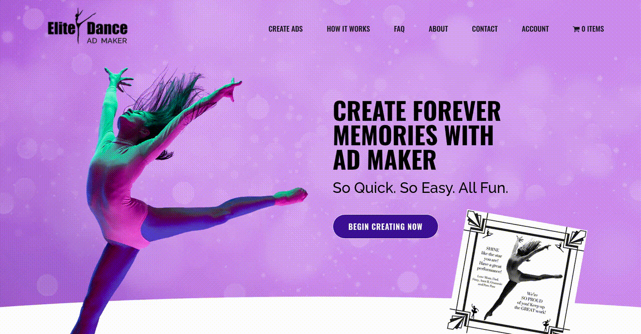 Enhancing Online Ad Submission Experience for Event Programs and Recitals - project preview