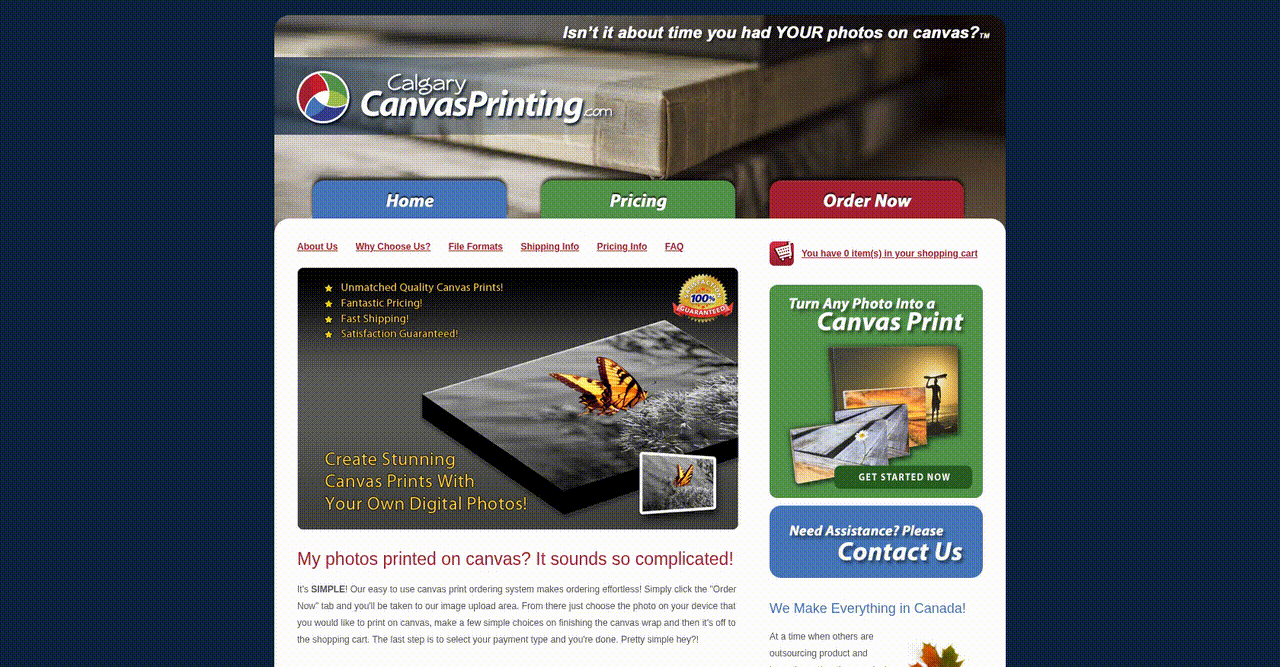 Transforming Customer Journey for Quality Canvas Printing Services - project preview