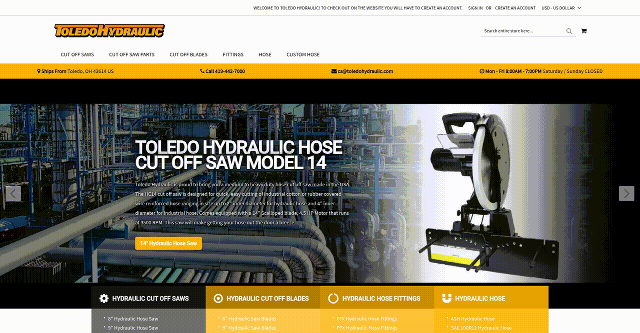 Improving Online Ordering and Portfolio Presence for a Hydraulic Company - project preview